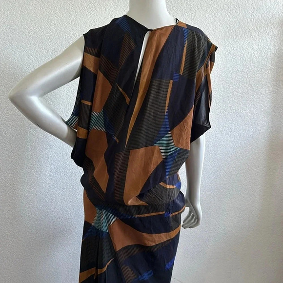 NWOT ZARA WOMAN MIDI LIMITED EDITION DRESS WITH DRAPED DETAIL Small - Picture 9 of 10